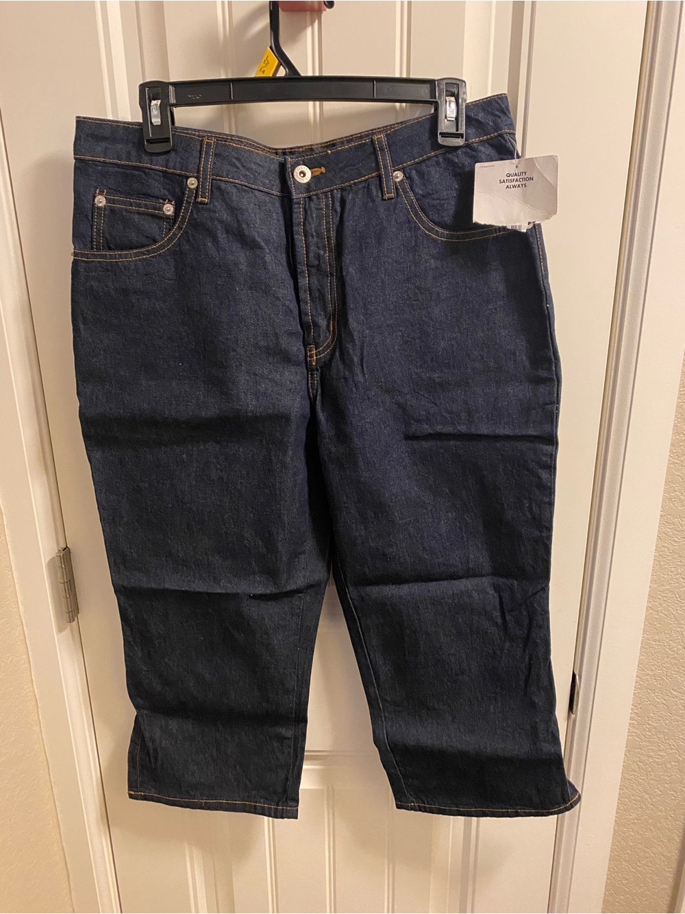 NWT Route 66 Jeans 9 10 Capri Length 100 Cotton Dark Blue Denim Capris Vintage